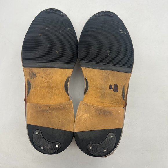 Aston Grey Shoes Men`s Size 12 Orlando Dress Oxford Brown Leather  plain Toe - Picture 5 of 10